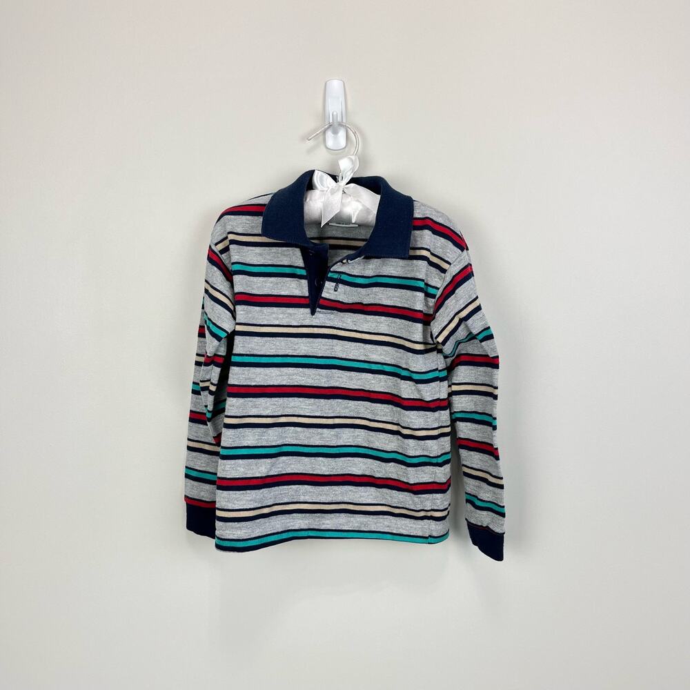 Vintage Healthtex Colorful Striped Polo Shirt 6 USA